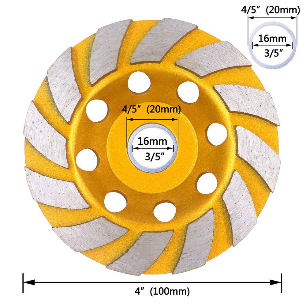 Diamond stripping cup, turbo, Concrete grinding wheel 4 inch, 100mm
