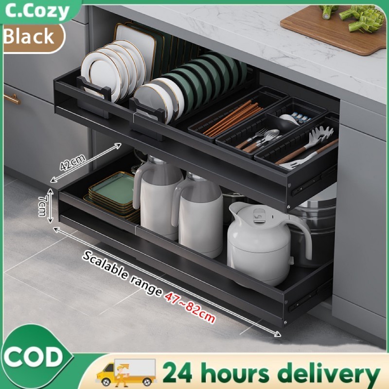 Pull Out Basket For Kitchen Pullout Basket Tray Organizer Sliding Drawer