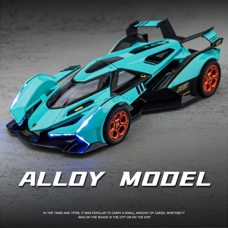 Diecast car 1:32 Lamborghini Vision GT V12 Car Models Alloy Diecast Toy