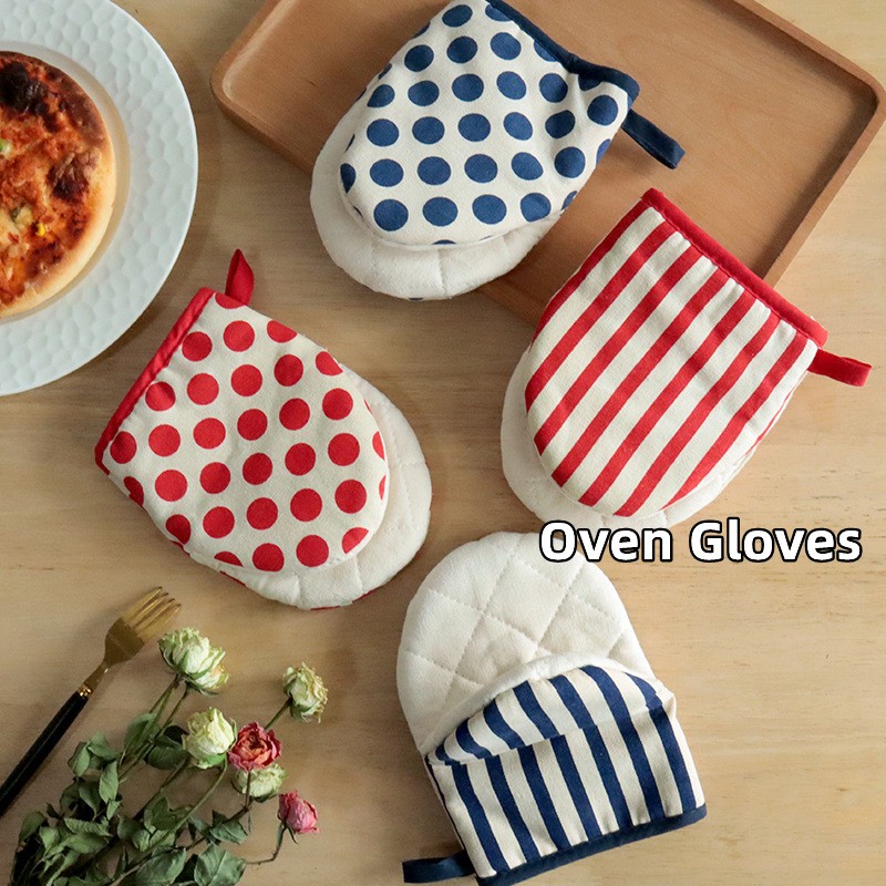 1PC 2PCS Cotton Oven Glove Oven Mitten Heatproof Oven Gloves Mitt Heat ...