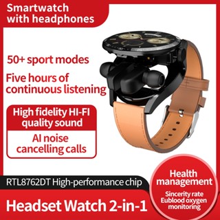  N22 2 in 1 Smartwatch with Earbuds 1.96 Inch NFC Smart Sport  Watch Health Monitor TWS Music MP3 Speaker HiFi Stereo Wireless Headset  Combo (Orange) : Electronics