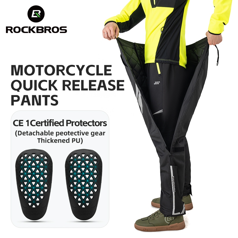 ROCKBROS Motorcycle Riding Armor Pants Windproof Motorcycle Riding ...