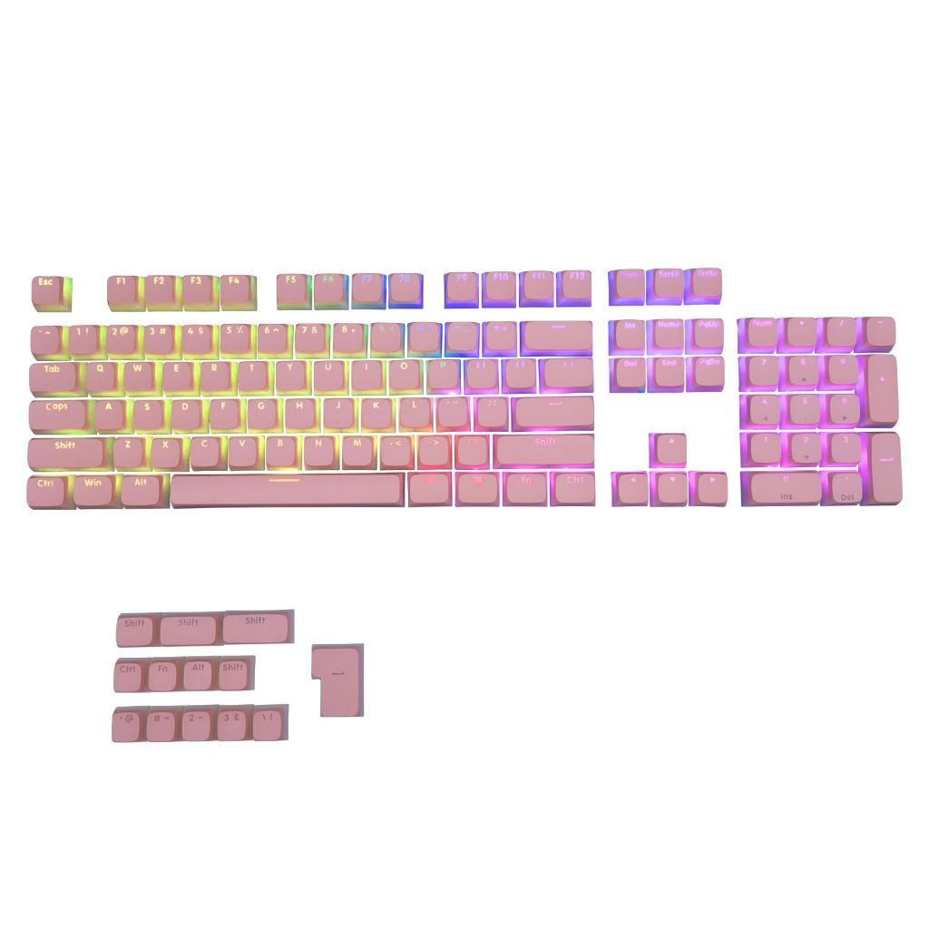 XDA Profile Pudding Keycaps Set, PBT Double Shot Translucent for ISO