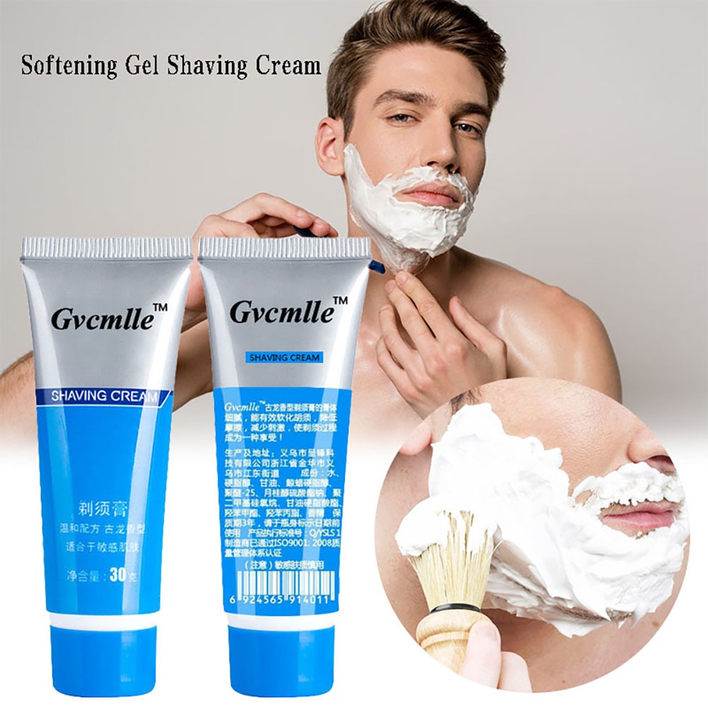 2PCS Men Shaving Cream Foam Soft Beard Reduce Friction Manually Shaving
