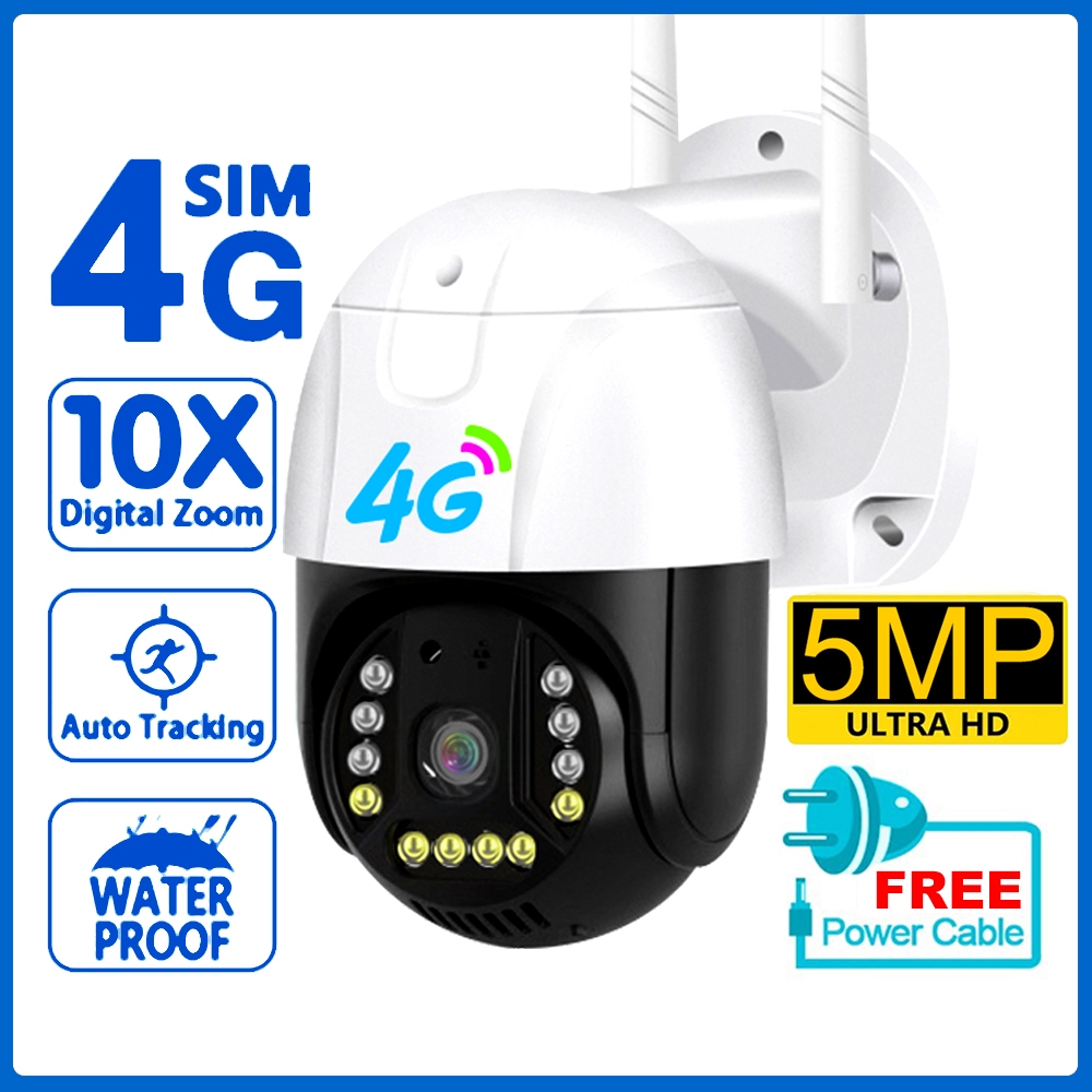 V380 PRO 4G Sim Card Camera 3MP 1296p / 2MP 1080p Full HD Outdoor