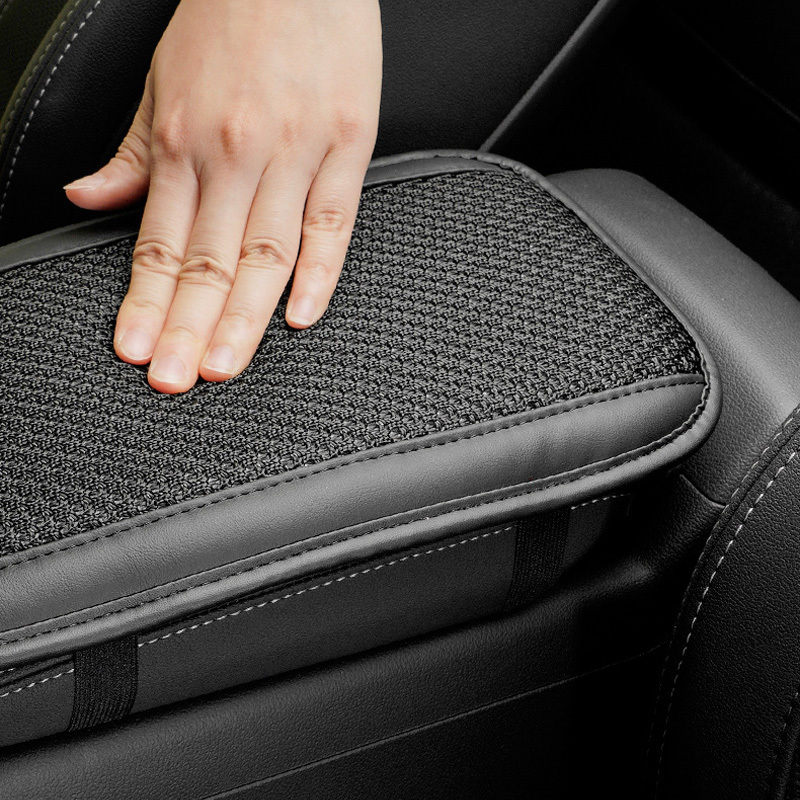 Leather Car Armrest Pad Cover / Interior Auto Car Central Armrest Box ...