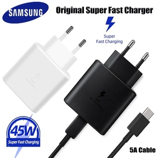 For Samsung Charger 25w 45w Super Fast Charging Chargeur EU US Galaxy S24  S22 S21 S20