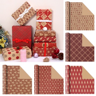 10pcs, Christmas Gift Wrapping Paper Thickened Christmas Kraft Wrapping  Paper Christmas Tree Elk Gift Box Wrapping Paper, Wrapping Paper, Tissue