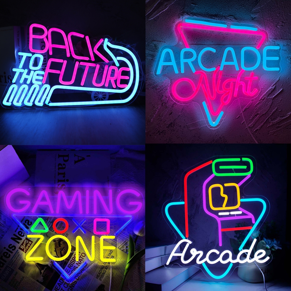 Game Neon Light Back To The Future Neon Sign Gaming Led Neon Light ...