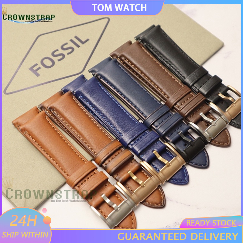 Fossil 22mm leather online watch band