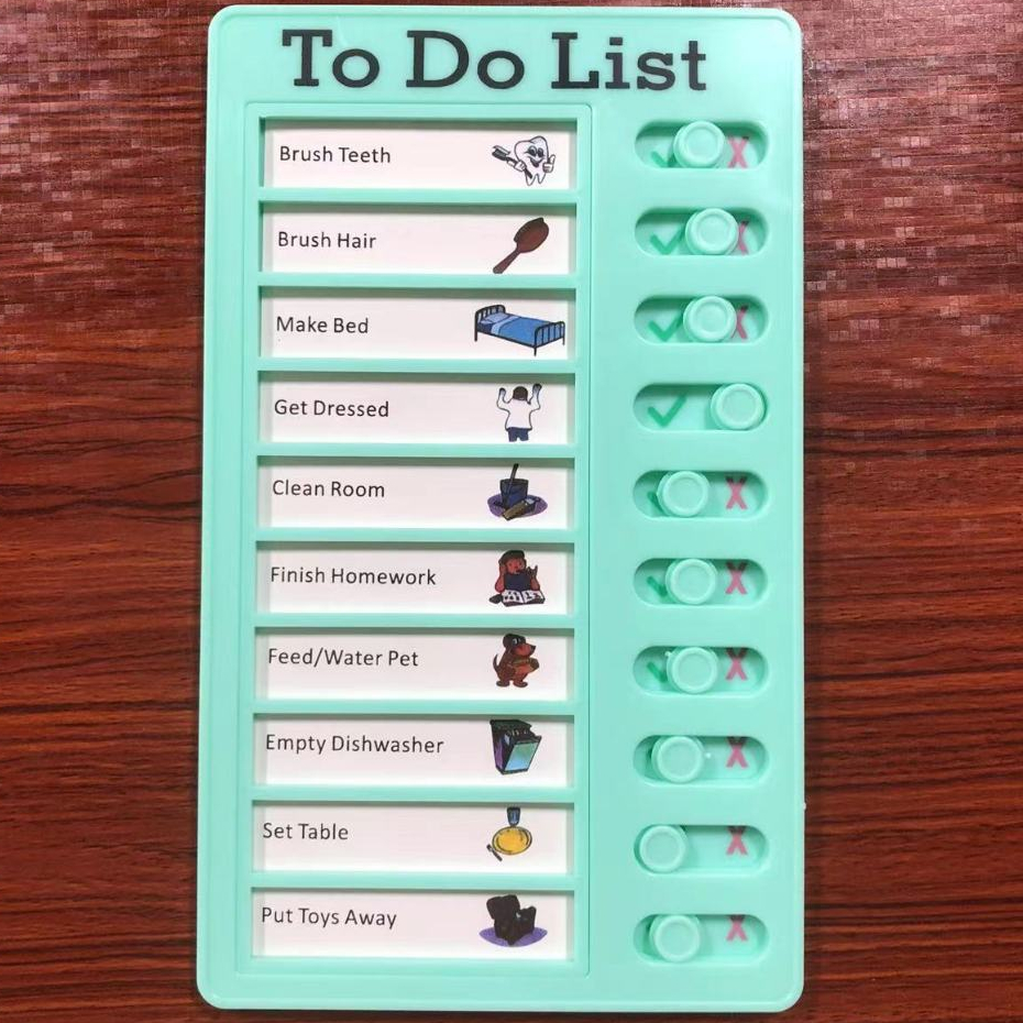2 Chore Charts for Adults List My Chore List Task Board Sliding Routine ...