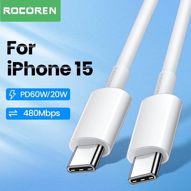 Rocoren PD Type C Cable USB-C Fast Charging Charger USBC Cable (20W ...
