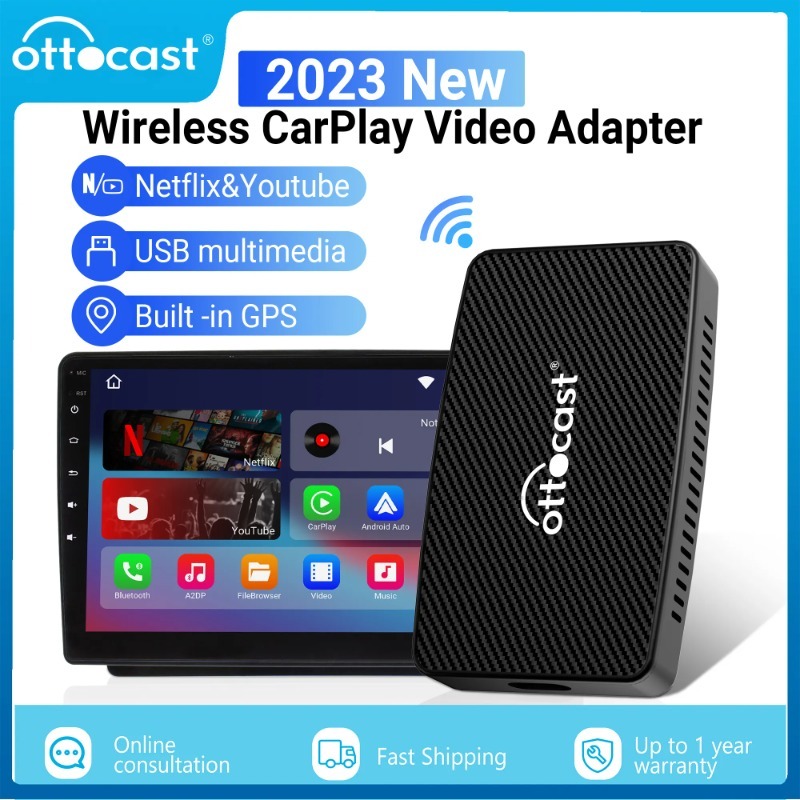 OTTOCAST Play2Video pro Wireless CarPlay Wireless Android Car Adapter