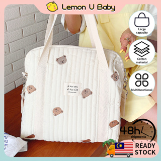 Korean Baby Diaper Tote Bag Multi Functional Large Capacity Canvas
