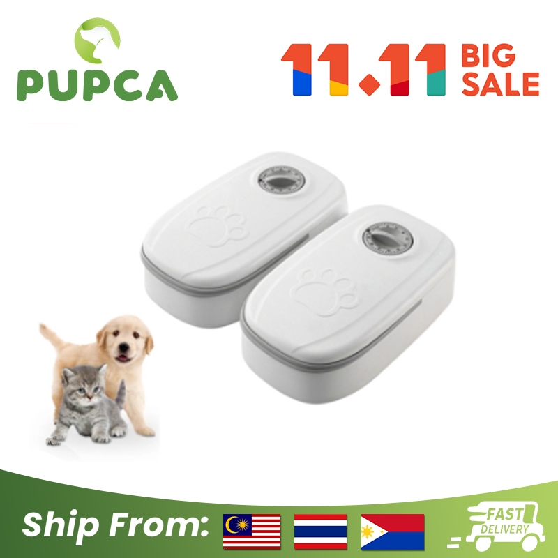 PUPCA 2 Meals Automatic Pet Feeder Smart Cat Food Dispenser Shopee Malaysia