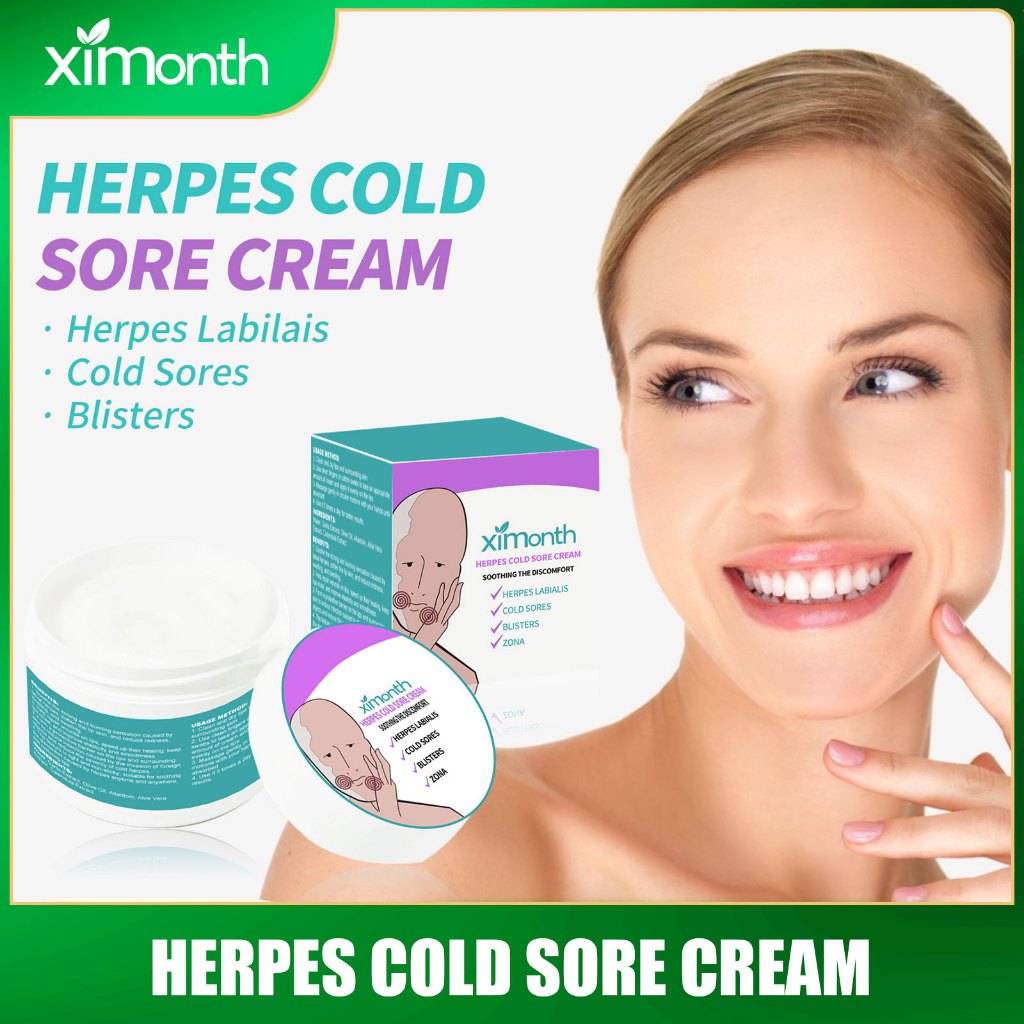 Ximonth Herpes Cold Sore Cream 20g Cold Sores Cheilitis Treatment Cream For Dry Chapped Cracked
