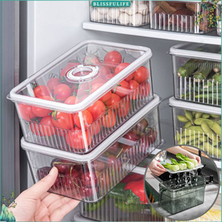 Kitchen Storage Food organizer PET Seal Eggs Fruit Vegetable Fridge Storage  Box