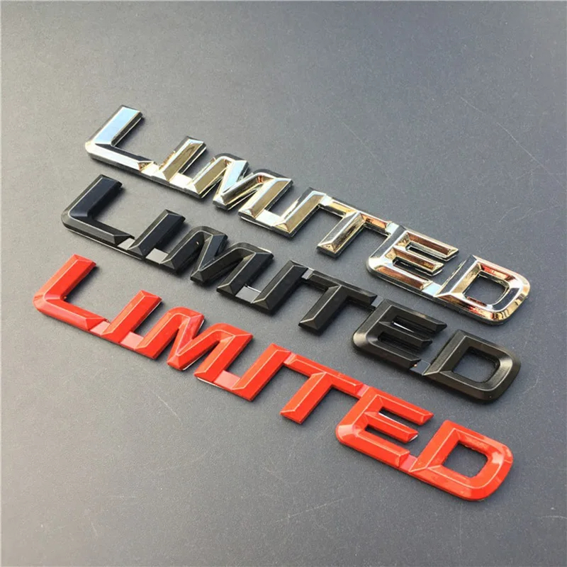 3D Metal Chrome Black Red Logo LIMITED Emblem Car Fender Badge Trunk ...
