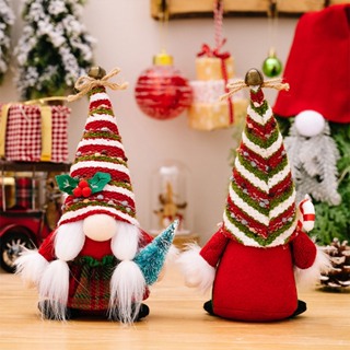 Gnome Christmas Decorations with Lights, 3 Pack Swedish Tomte Plush Gnome Decor, Nordic Scandinavian Light Up Gnomes Xmas Elf Holiday Party Home Table