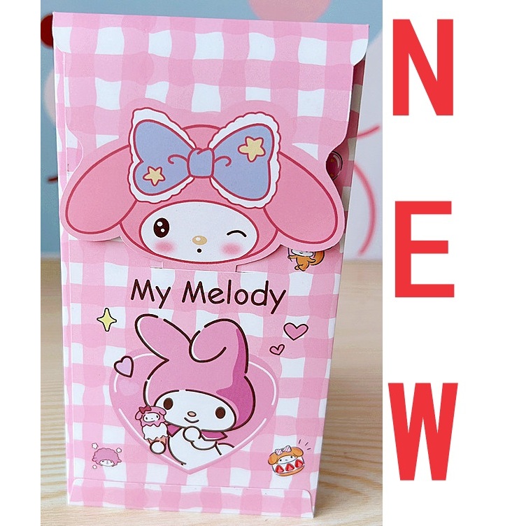 4 Pieces 2024 Sanrio Angpao Kuromi Mymelody Cinnamoroll Pom Pom Purin Pochacco Red Envelopes The