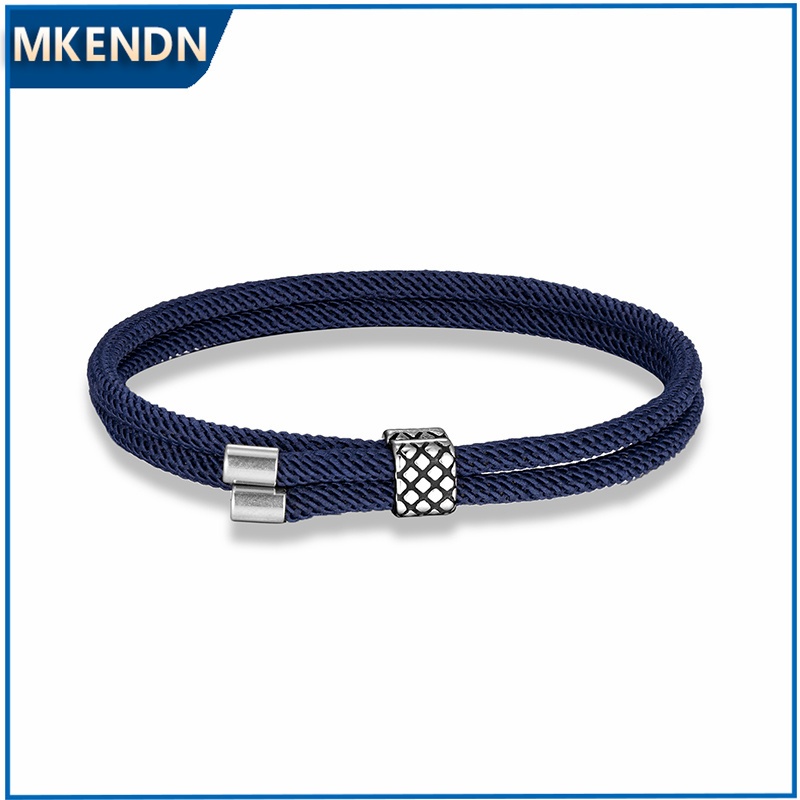 MKENDN Creative Retro Stainless Steel Surfer Waterproof Rope Bracelet ...