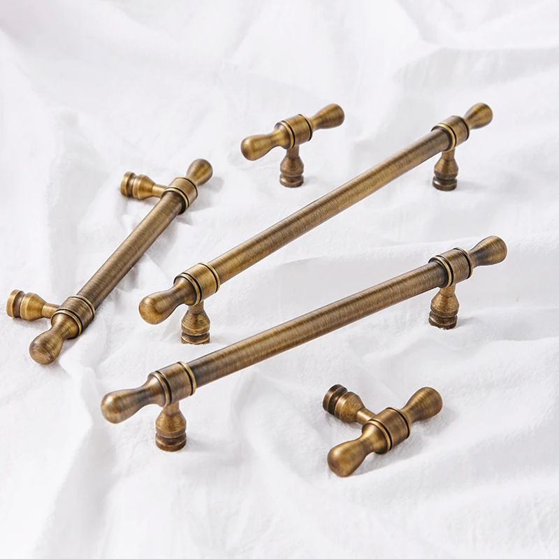 1pcs Antique Brass Cabinet Handles and Knobs Drawer Pulls Kitchen ...