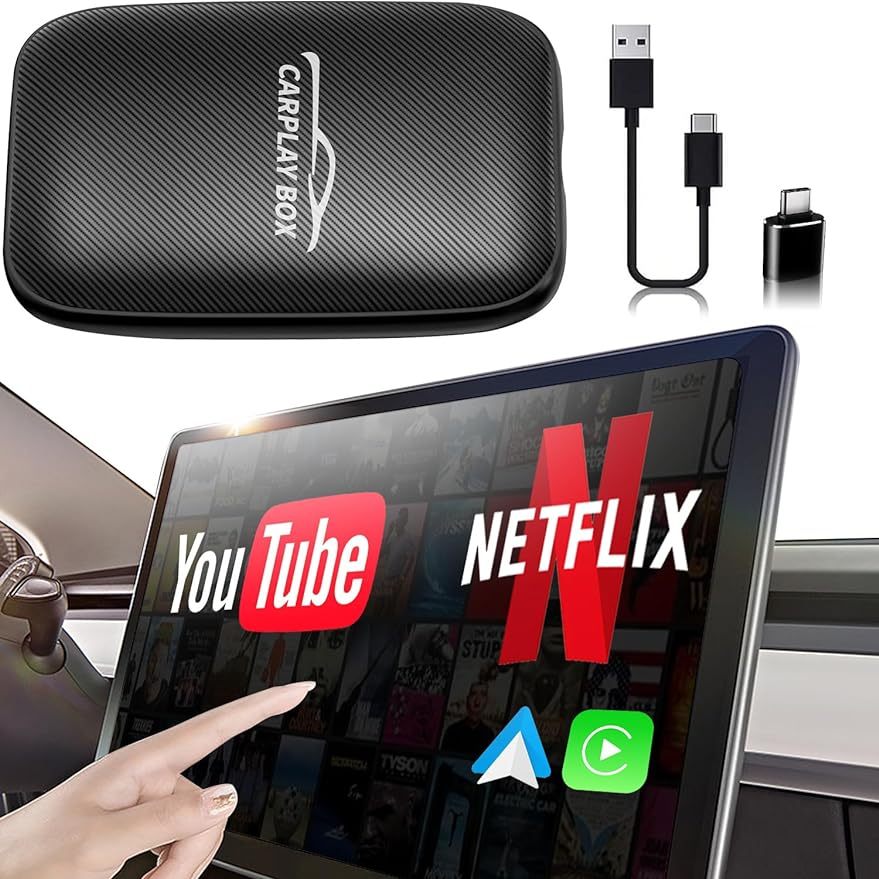3 In 1 Wireless Carplay & Android Auto Adapter Built In Netflix Youtube