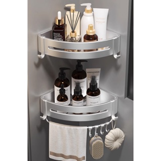 Shelf Above The Toilet Tank Bathroom Organizer Punch-free Storage Rack  Bathroom Shelf Shampoo Tray Stand