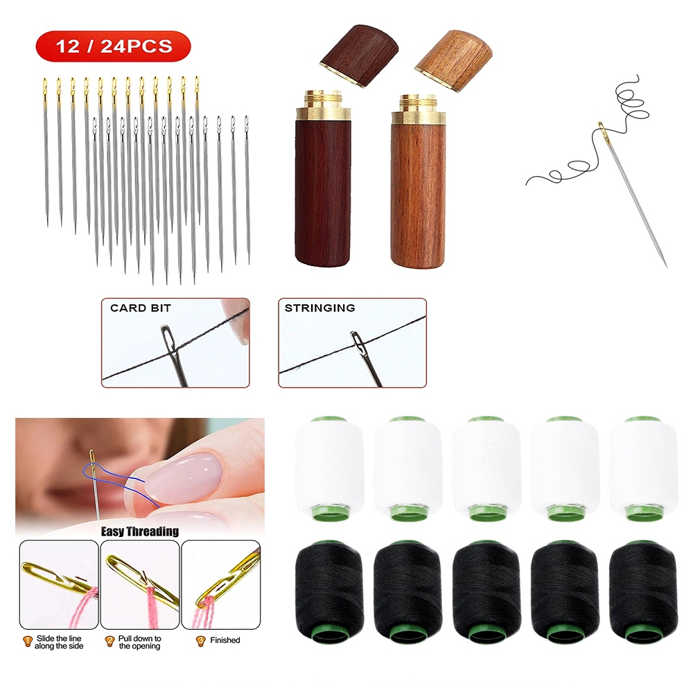 Blind needle elderly needle side hole stainless steel hand home sewing ...