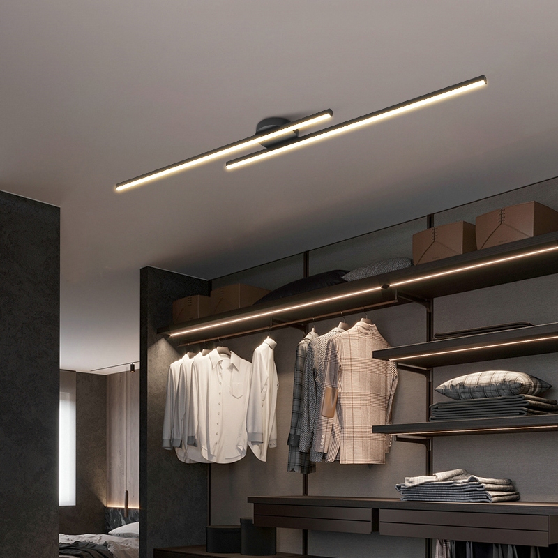 Minimalist LED Celing Light Corridor Aisle Lamp Black White Gold Long ...