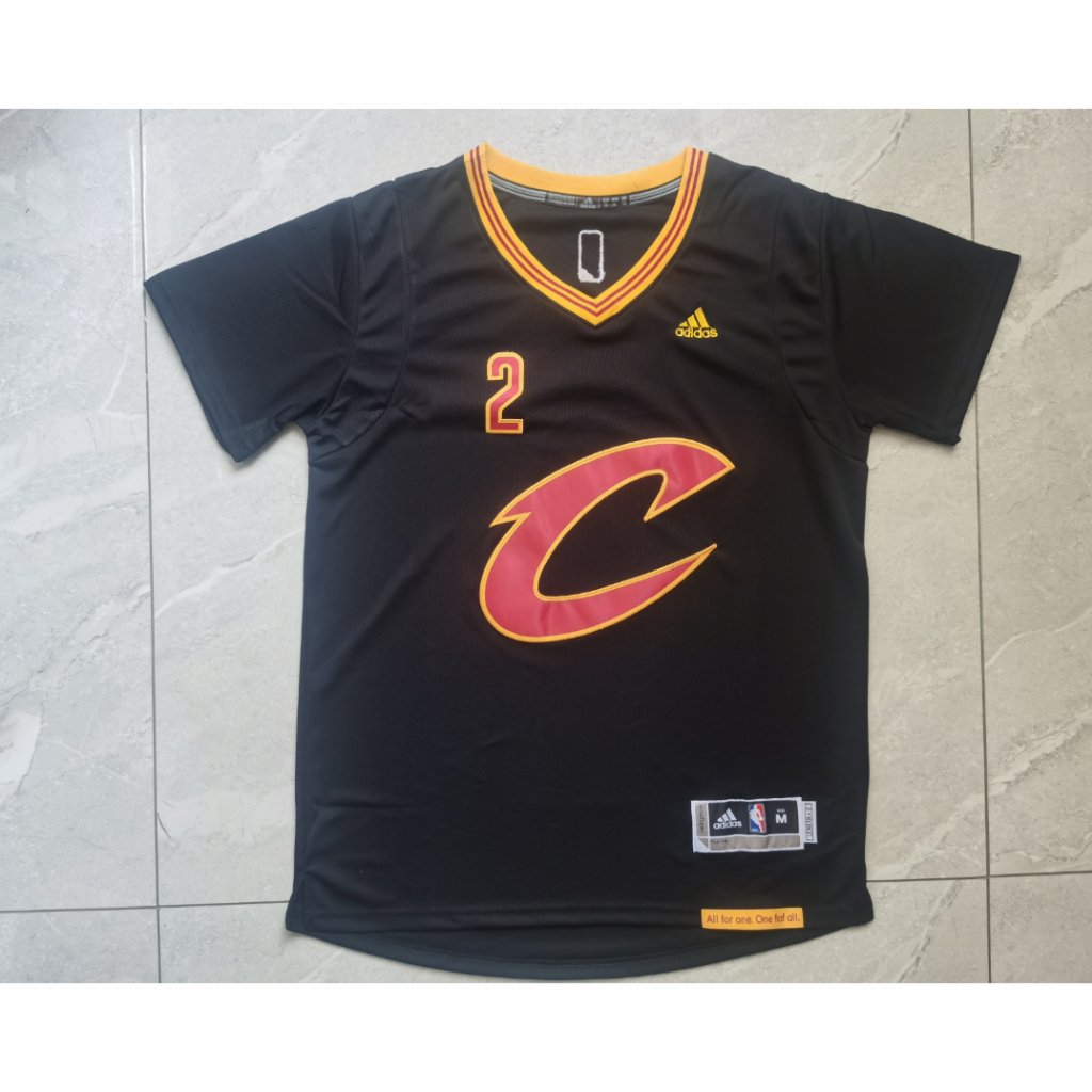 2015 men s Cleveland Cavaliers 2 Kyrie Irving C LOGO embroidery retro basketball jerseys jersey Black short sleeve Shopee Malaysia