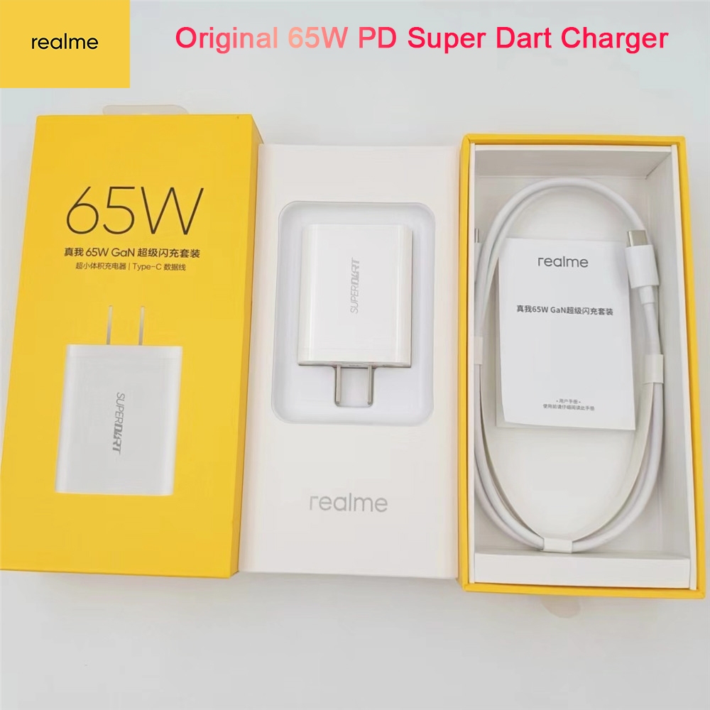 Original Realme W Gan Pd Superdart Fast Charger Power Adapter Usb C