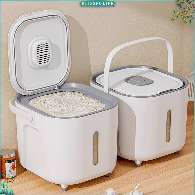 Sealed Rice Bucket with Handle Extra Large Grain Storage Container ...