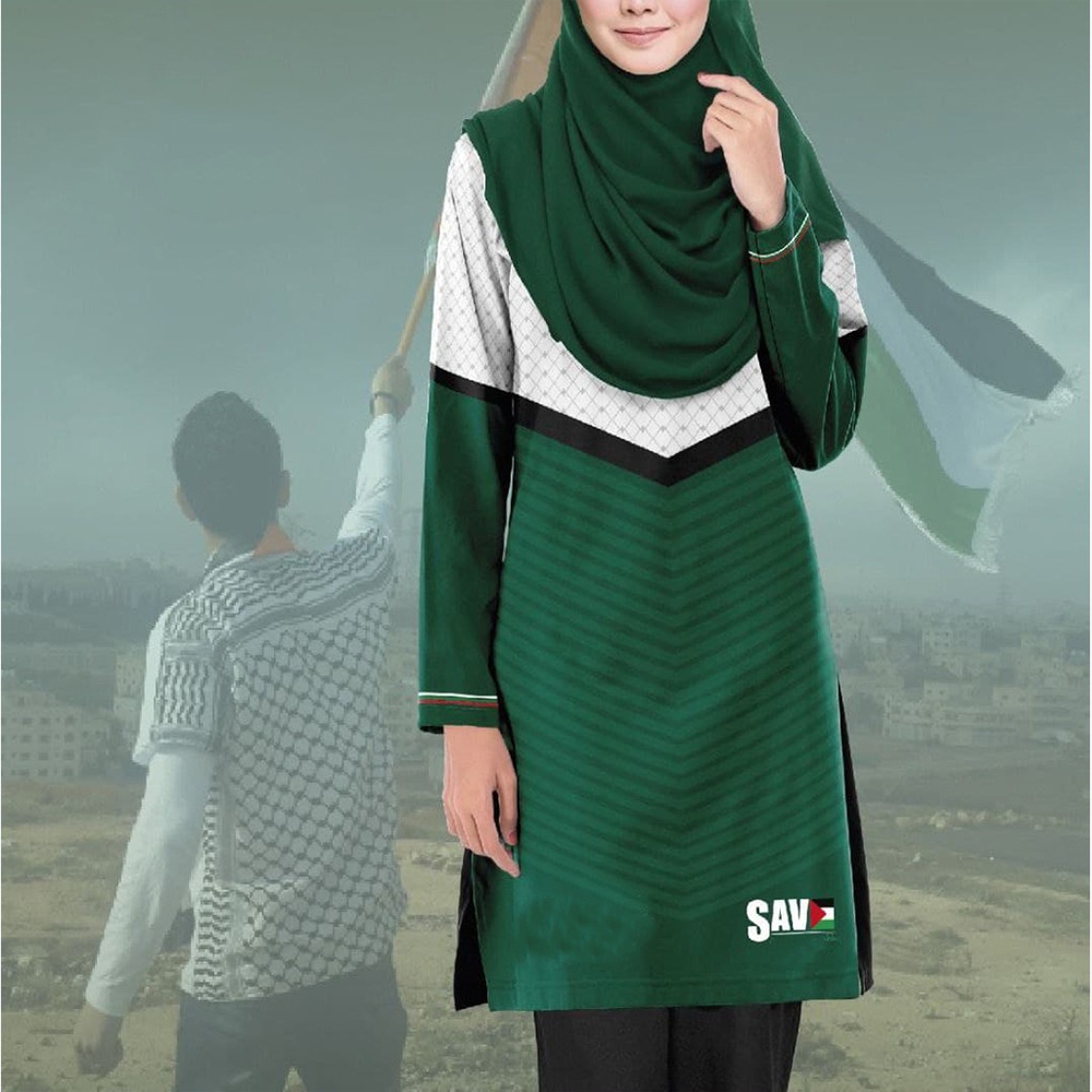 Baju Muslimah Palestin Labuh Blouse Murah Baju Jersi Muslimah Palestin ...