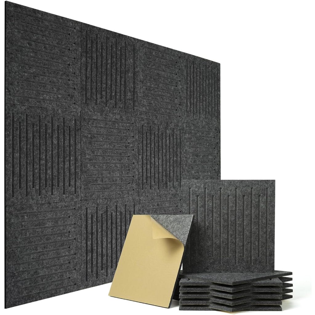 8pcs Acoustic Panels Self Adhesive 60x60cm Wall Panel Sound Absorbing ...