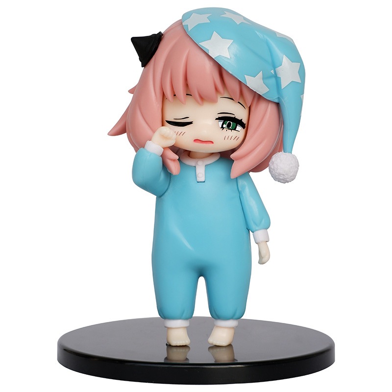 13cm SPY×FAMILY Anime Figure Kawaii Pajamas Anya Forger Action Figures ...