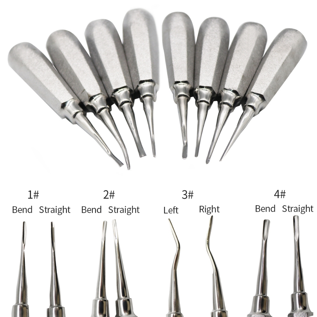 1 Set 8Pcs Dental Tongue Scraper Quite Minimally Invasive Tooth Extraction Tools Tooth Elevator