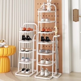 Misslo 2 Tier Stackable Long Shoe Rack 18 Pairs Metal Shoe Storage Shelf Fabric Organizer for Closet Entryway Bedroom, Grey, Women's, Gray