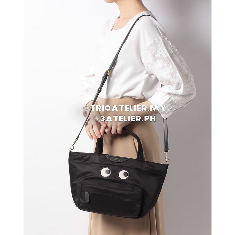 ANYAHINDMARCH Mini Eyes Top-handle Crossbody 2Way Nylon Tote