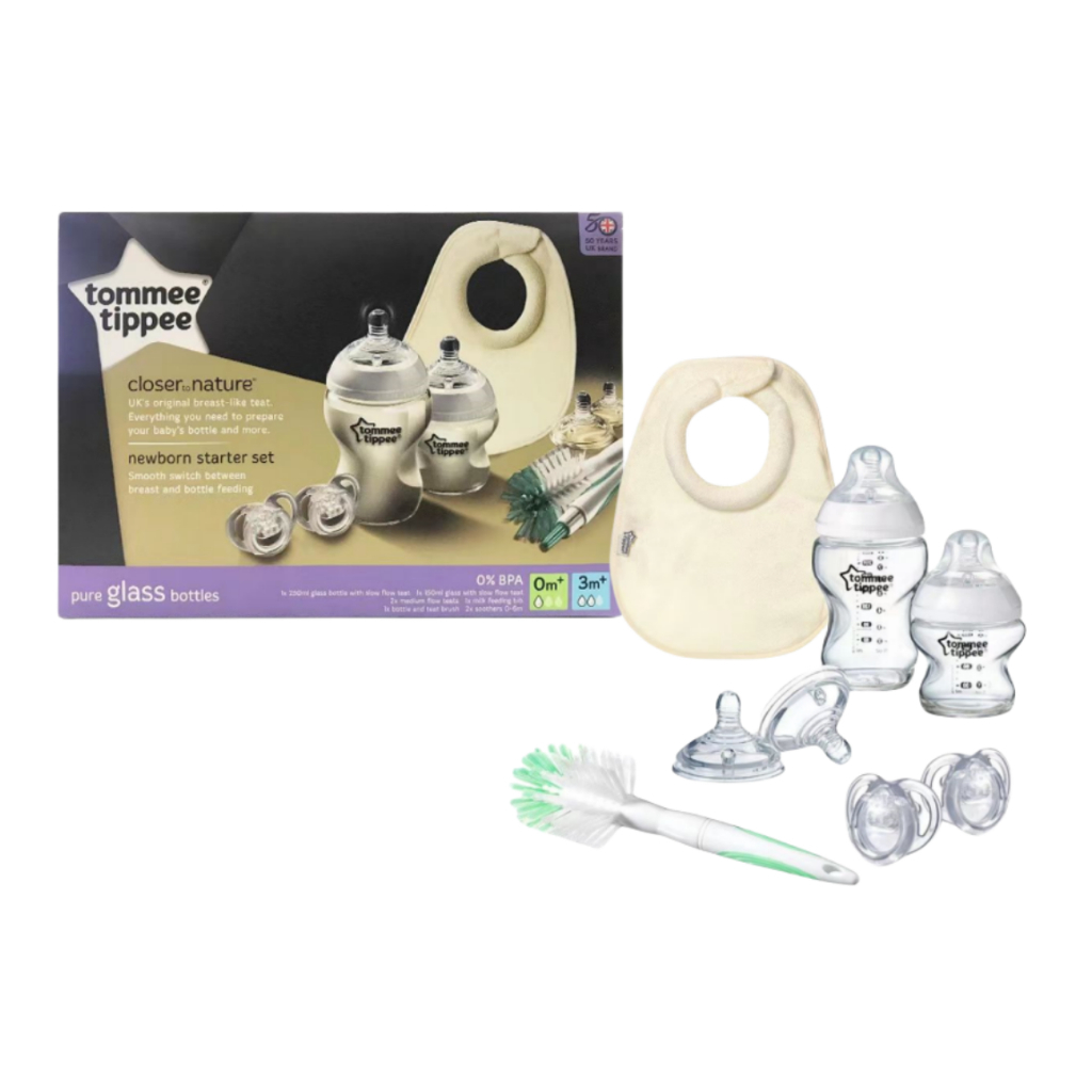 Tommee Tippee Babyflaschen Starter Set Aus Glas - 3-teilig Mit Anti-Kolik Sauger