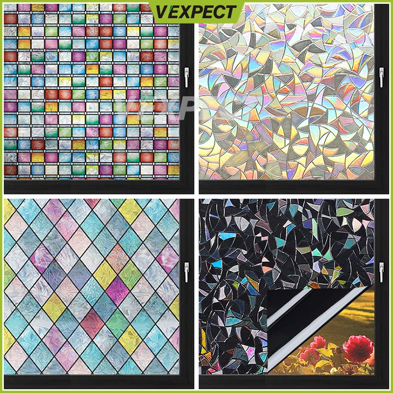 Rainbow Window Film Sticker 3d, Glass Film Sticker for Window Door