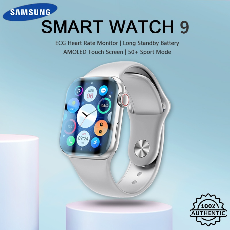 Samsung Galaxy Series 9 2023 Original 2.19 inch Smartwatch Waterproof Android iOS Bluetooth Smart Watch Pink PGMall