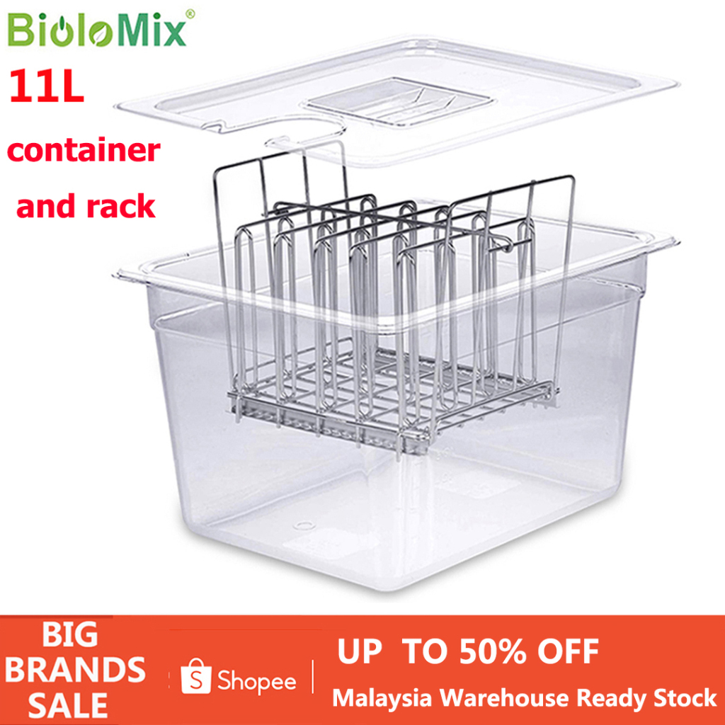 Sous Vide Container and Stainless Steel Sous Vide Rack - 11L