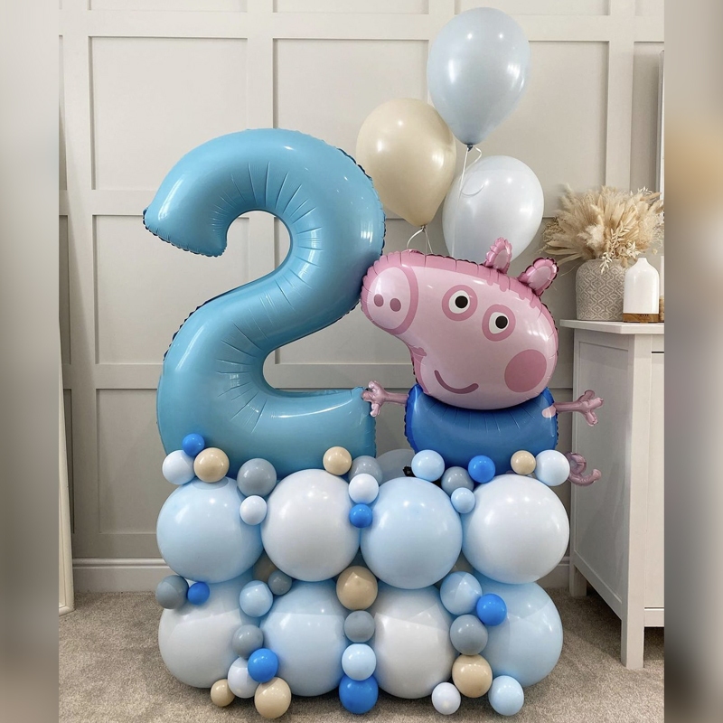 Baby Shower Decorations for Boy, Birthday Boy, 2 in 1 Set, Balloon