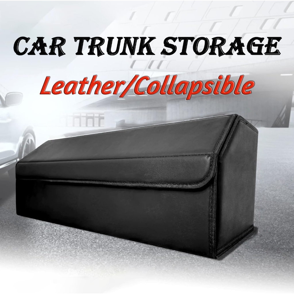 AOLA Car Storage Box PU Leather High Capacity Auto Multiuse Car Trunk ...