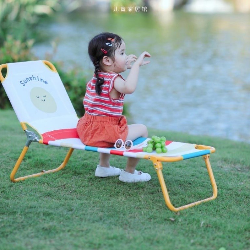 Ins Children Foldable Recliner Beach Chair Bed Chair Portable Foldable