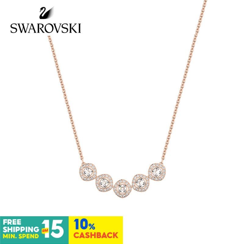 Swarovski ANGELIC SQUARE Necklace Female Clavicle Chain Niche Light Luxury Shopee Malaysia