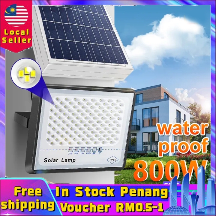 100W Outdoor Solar Flood Light Auto On/Off Dusk to Dawn Solar Light ...
