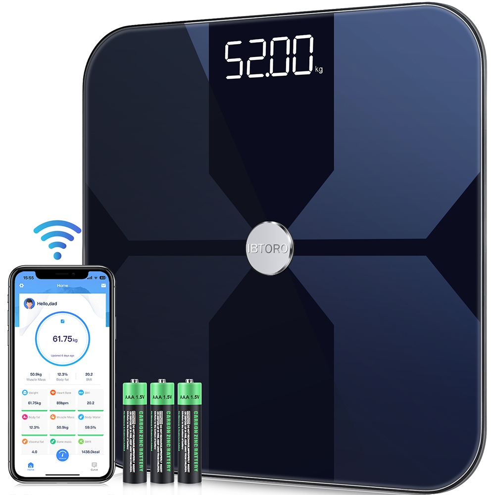 INSMART Scales for Body Weight,Bluetooth Smart Scale with App – Track  Weight, BMI, Body Fatwith Smartphone App 400 Lbs, White