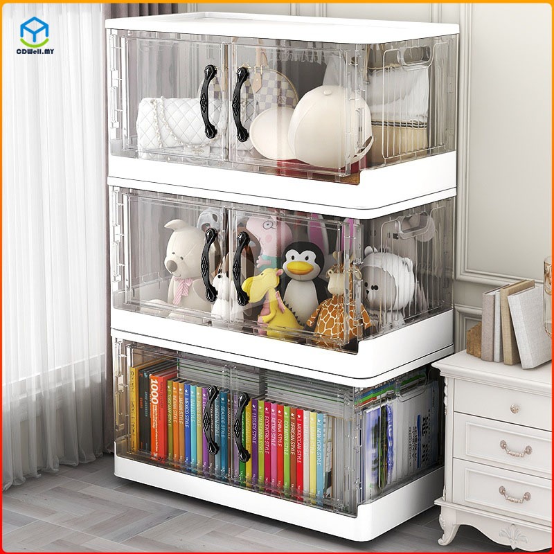 Foldable Storage Box Storage Organizers Transparent Box Container Large ...